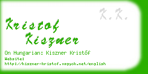 kristof kiszner business card